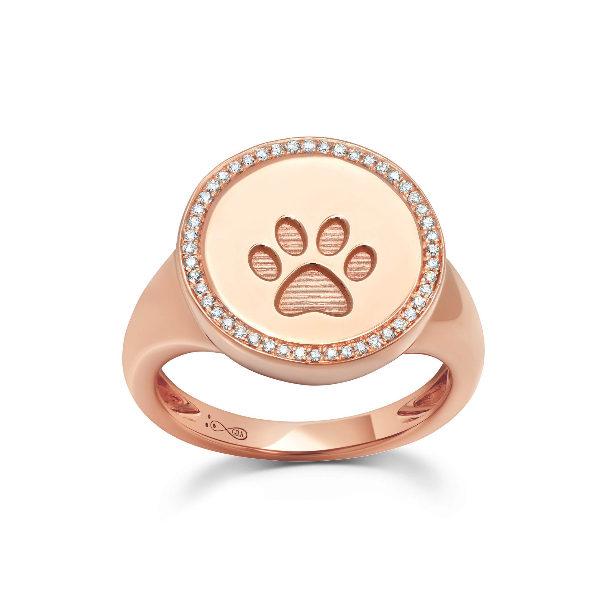 Dog paw ring hot sale rose gold