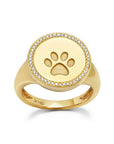 Large Circle Paw Ring