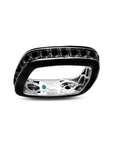 Black Diamond Enamel Full Band Ring