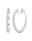 Graziela Gems - Diamond Star Dust Hoop Earrings - White Gold