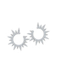 Graziela Gems - Diamond Starburst Earrings - White