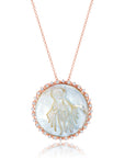 Round Virgin Mary Necklace