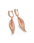 Graziela Gems - Champagne Diamond Folha Drop Earrings -