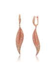 Graziela Gems - Champagne Diamond Folha Drop Earrings -