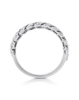 Diamond Folha Half Band Ring