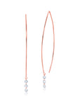 Graziela Gems - Floating Diamond Earrings - Rose Gold