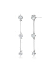 Floating Diamond Triple Drop Earrings