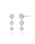Floating Diamond Triple Earrings