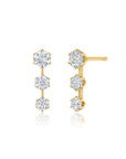 Floating Diamond Triple Earrings