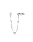 Floating Diamond Earring & Cartilage Cuff