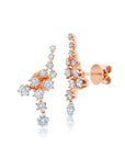Floating Diamond Ear Climbers