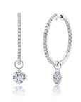 Large Floating Diamond Hoop Earrings