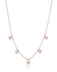 Graziela Gems - Necklace - 3.5ct Floating Diamond Necklace - Rose Gold