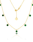 Graziela Gems - Necklace - 2ct Emerald Floating Diamond Necklace - 