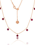 Graziela Gems - Necklace - 2ct Ruby Floating Diamond Necklace -