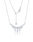 Floating Diamond Bib Necklace