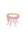 product image of pink sapphire floating ring