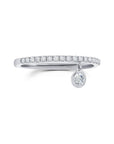 Dangly Diamond Charm Half Band Ring