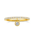 Dangly Diamond Charm Full Band Ring