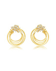 Graziela Gems - Diamond Natura Forward Facing Hoop Earrings - Yellow Gold