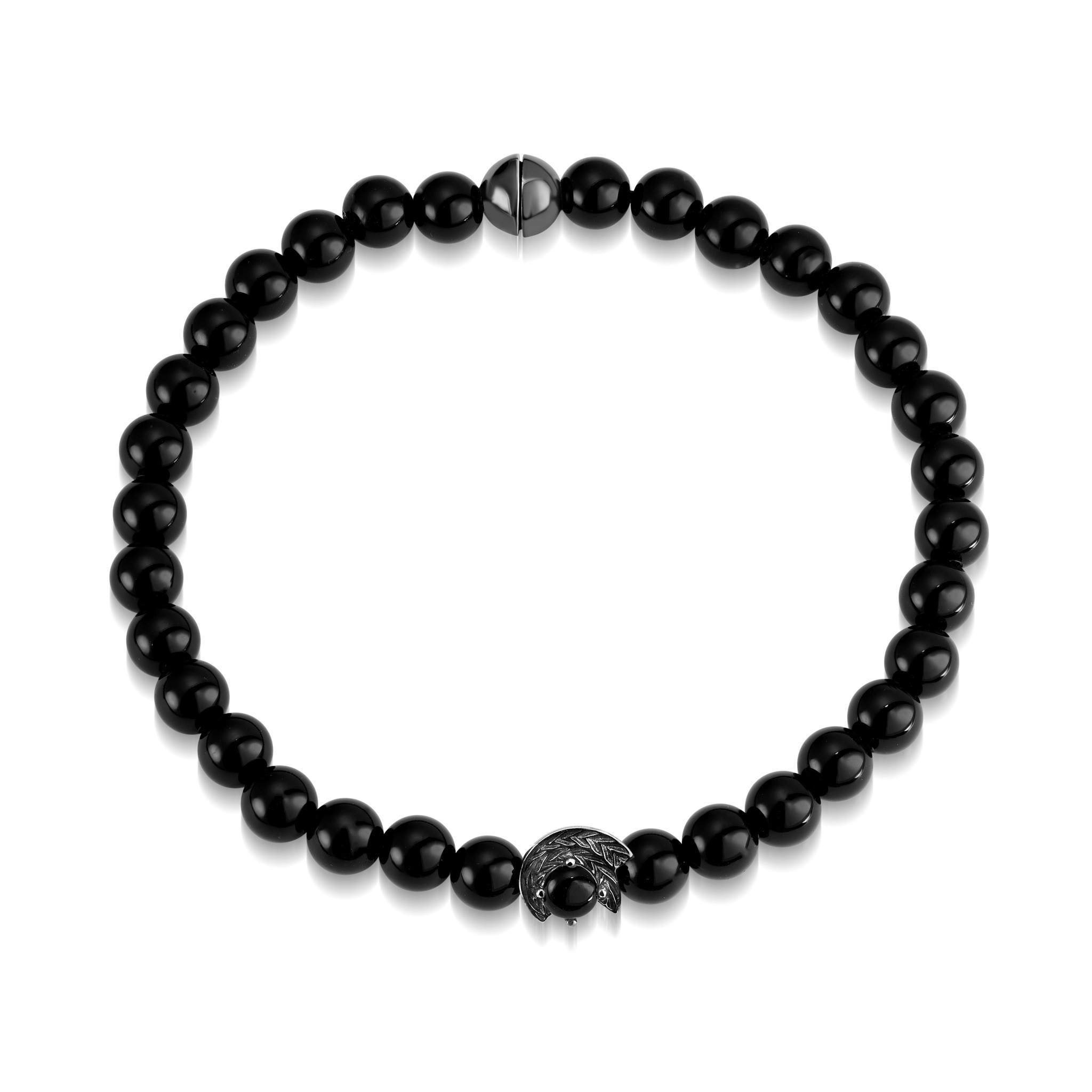 Handmade Sterling and hot Black Onyx Bracelet