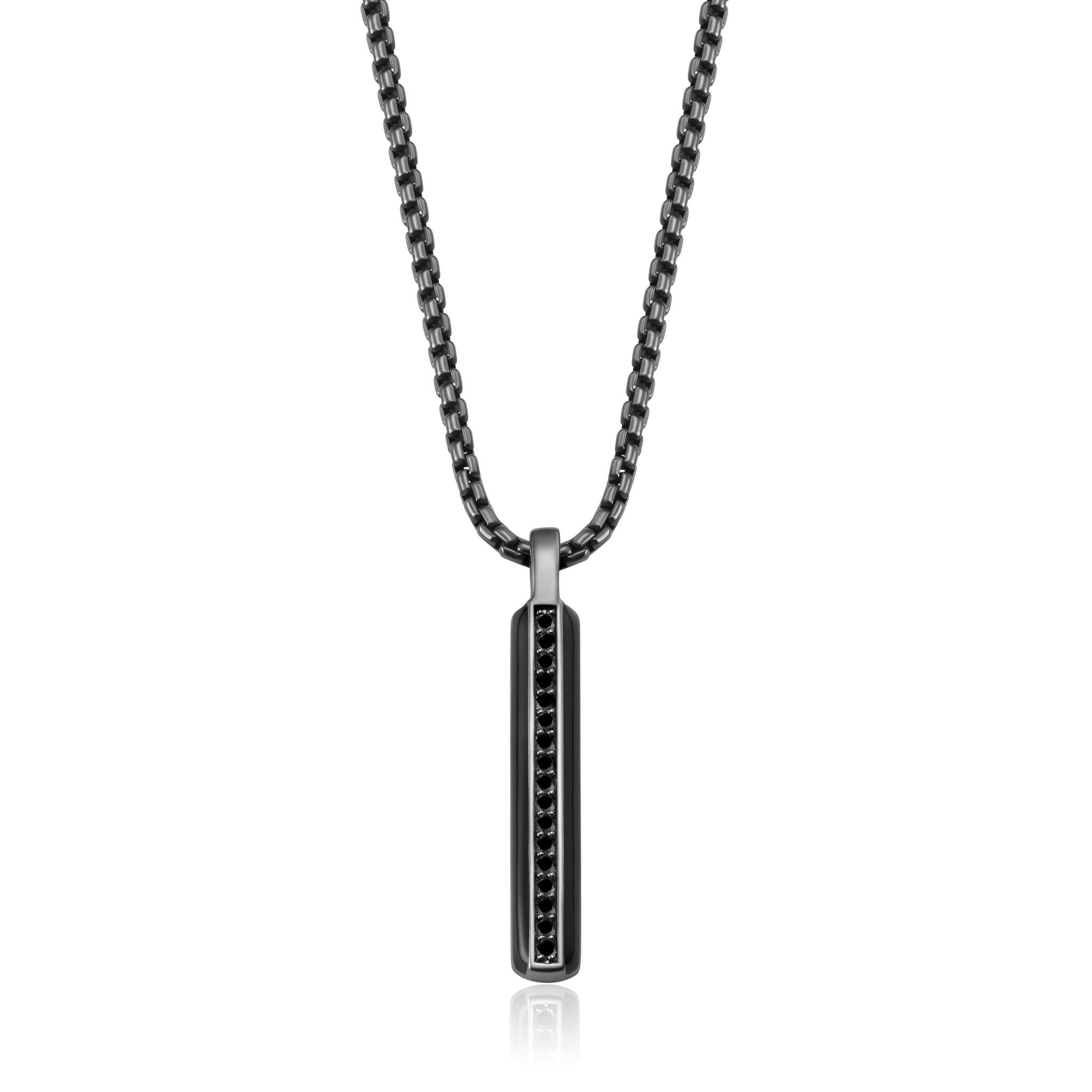 Black Spinel Bastão Necklace – Graziela