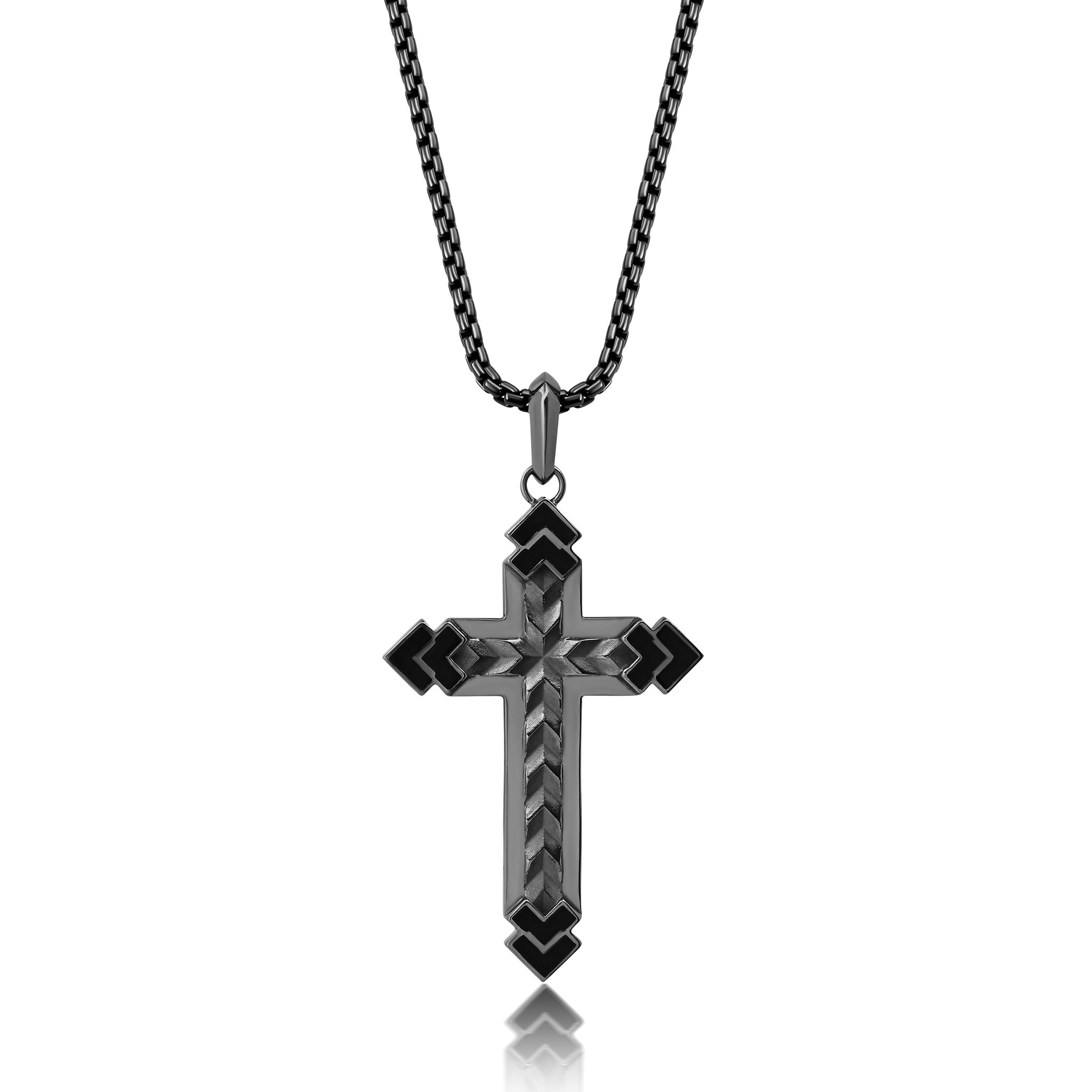 Black Spinel Cruz Necklace – Graziela