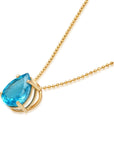 Graziela Gems - Necklace - 18" Pear Shaped Apatite Drop Necklace - 