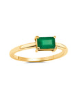 1ct Emerald Cut Gemstone Ring