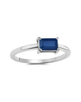 Sapphire East West Ring