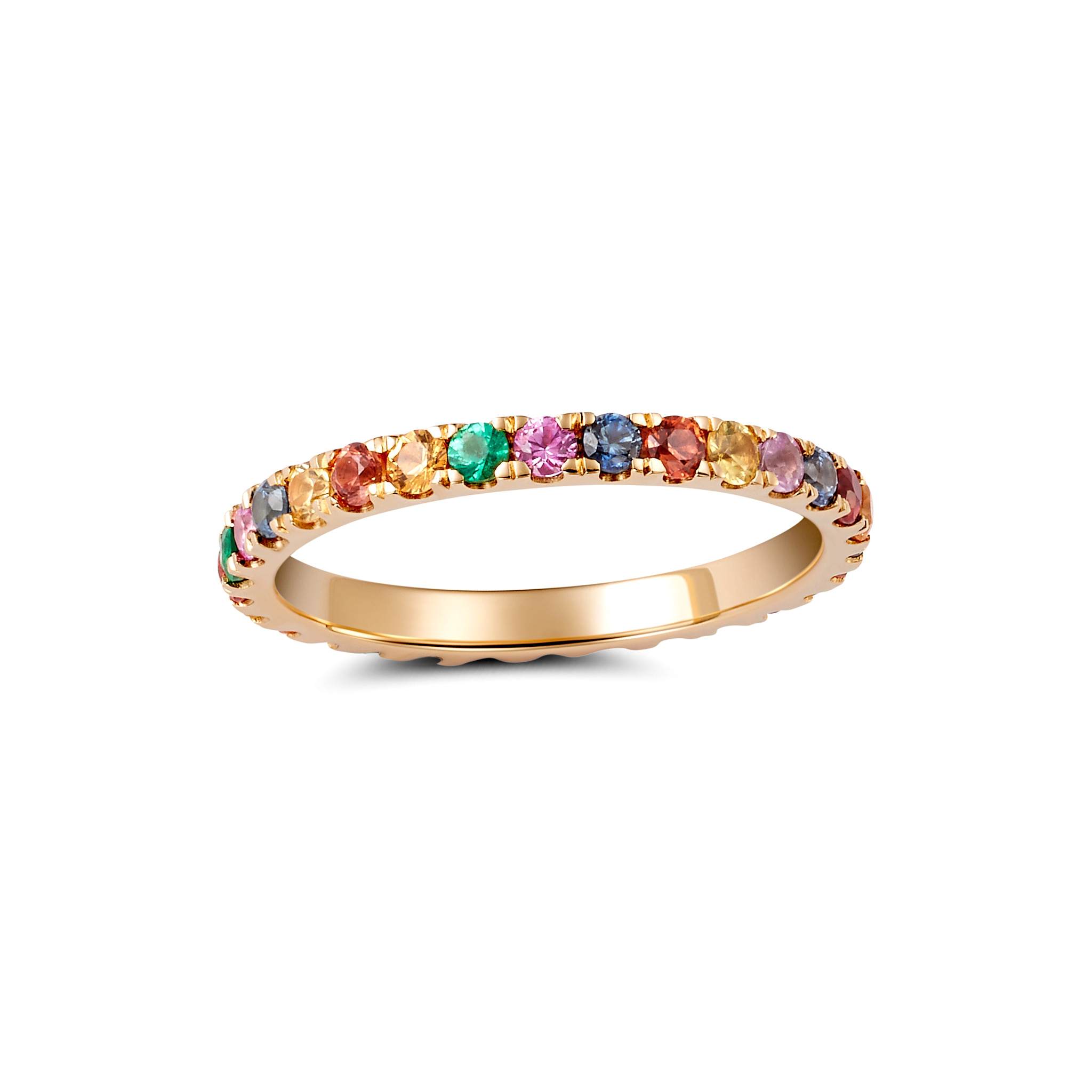 Multi Color Eternity Band