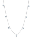 Graziela Gems - Necklace - Small Floating Diamond Necklace - White