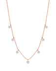 Graziela Gems - Necklace - Medium Floating Diamond Necklace - Rose Gold