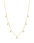 Graziela Gems - Necklace - Medium Floating Diamond Necklace - Yellow Gold