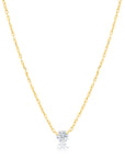 Single Floating Diamond Necklace