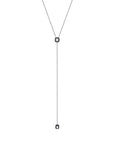 Graziela Gems - Necklace - Black and White Diamond Ascension Illusion Y-Necklace - 