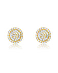 Graziela Gems - Diamond Tiny Pizza Earrings - Yellow Gold