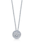 Graziela Gems - Necklace - Diamond Small Pizza Necklace - White Gold