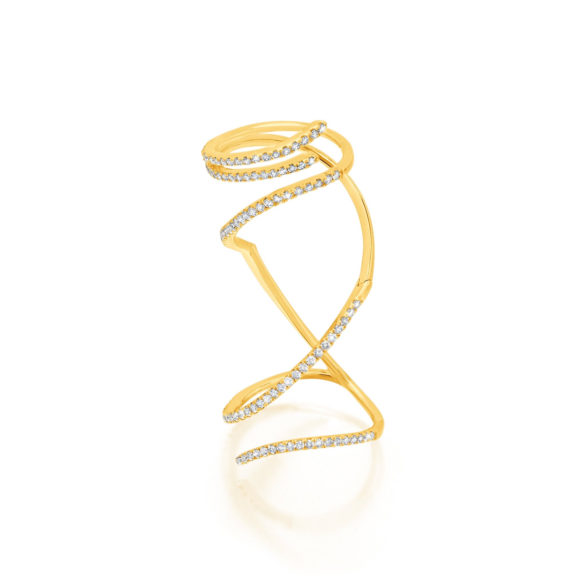 Gold diamond swirl ring Clearance