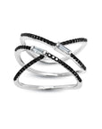 Diamond Baguette Criss Cross Ring