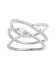 Diamond Baguette Criss Cross Ring