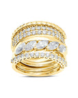 Gold Evolve Marquise 5 Band Ring
