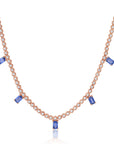 Blue Sapphire & Diamond Necklace