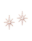 Graziela Gems - Diamond Starburst Stud Earrings - Rose Gold