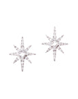 Graziela Gems - Diamond Starburst Stud Earrings - White Gold