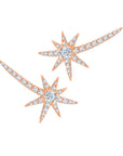 Graziela Gems - Diamond Shooting Starburst Earrings - Rose Gold