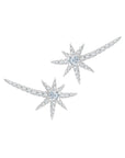 Graziela Gems - Diamond Shooting Starburst Earrings - White Gold