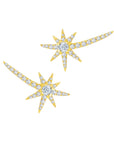 Graziela Gems - Diamond Shooting Starburst Earrings - Yellow Gold