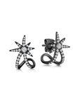 Graziela Gems - Diamond Starburst Ear Cuffs - Black Gold