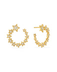 Starburst Forward Facing Hoop Earrings